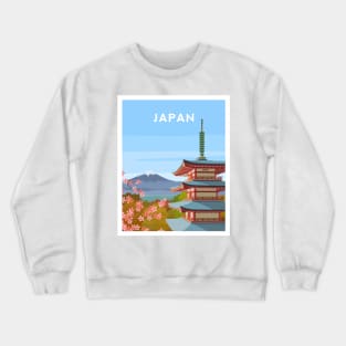 Japan - Mount Fuji and Chureito Pagoda Crewneck Sweatshirt